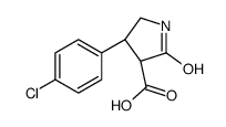 (4R)-4-(4-chlorophenyl)-2-oxopyrrolidine-3-carboxylic acid Structure