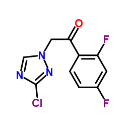 2-(3-chloro-1H-1,2,4-triazole-1-)-1-(2,4-difluorophenyl)ethanone Structure