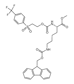 methylN6-(((9H-fluoren-9-yl)methoxy)carbonyl)-N2-((2-((4-(trifluoromethyl)phenyl)sulfonyl)ethoxy)carbonyl)-L-lysinate结构式