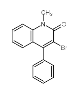 3-溴-1-甲基-4-苯基-1H-2-喹啉酮结构式