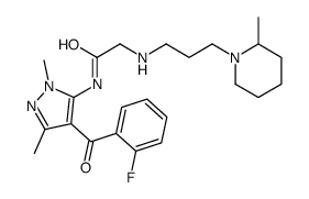 N-[4-(2-fluorobenzoyl)-2,5-dimethylpyrazol-3-yl]-2-[3-(2-methylpiperidin-1-yl)propylamino]acetamide结构式