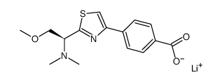 4-[2-(1-dimethylamino-2-methoxy-ethyl)-thiazol-4-yl]-benzoic acid lithium salt Structure
