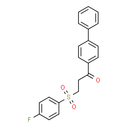 1-[1,1'-BIPHENYL]-4-YL-3-[(4-FLUOROPHENYL)SULFONYL]-1-PROPANONE结构式