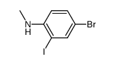 N-(4-bromo-2-iodophenyl)methylamine Structure