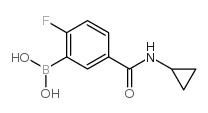 5-(环丙基氨基甲酰)-2-氟苯硼酸结构式