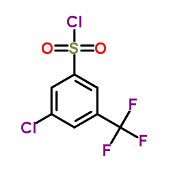 3-氯-5-(三氟甲基)苯-1-磺酰氯结构式