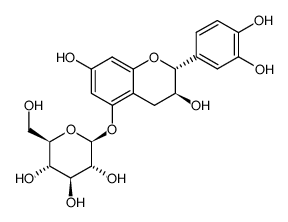 (+)-catechin 5-O-β-D-glucopyranoside结构式