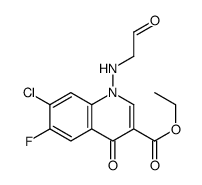 ethyl 7-chloro-6-fluoro-4-oxo-1-(2-oxoethylamino)quinoline-3-carboxylate结构式