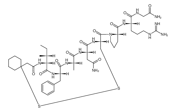 argipressin, (beta-mercapto-beta,beta-cyclopentamethylenepropionic acid)(1)-Ile(2)-Ala(4)- Structure
