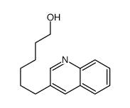 6-quinolin-3-ylhexan-1-ol结构式