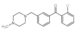 2-CHLORO-3'-(4-METHYLPIPERAZINOMETHYL) BENZOPHENONE Structure
