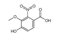 Benzoic acid, 4-hydroxy-3-methoxy-2-nitro结构式