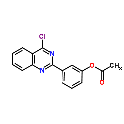 3-(4-氯喹唑啉-2-基)苯基乙酸酯结构式