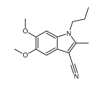 5,6-dimethoxy-2-methyl-1-propylindole-3-carbonitrile结构式