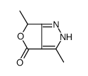 3,6-dimethyl-2,6-dihydrofuro[3,4-c]pyrazol-4-one结构式