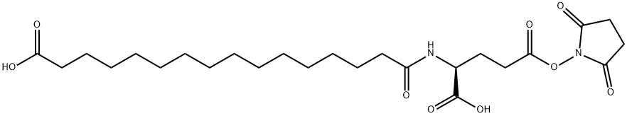 15-{[(1S)-1-carboxy-4-[(2,5-dioxopyrrolidin-1-yl)oxy]-4-oxobutyl]carbamoyl}pentadecanoic acid picture
