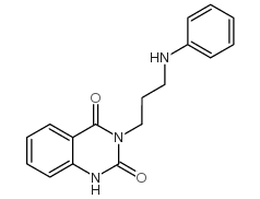 3-(3-苯氨基丙基)-1h-喹唑啉-2,4-二酮结构式