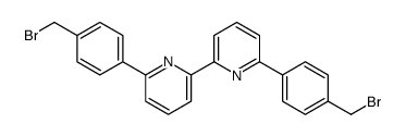 2-[4-(bromomethyl)phenyl]-6-[6-[4-(bromomethyl)phenyl]pyridin-2-yl]pyridine Structure