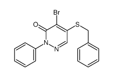 5-(苄基硫代)-4-溴-2-苯基哒嗪-3(2H)-酮结构式