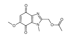 2-acetoxymethyl-6-methoxy-1-methylbenzimidazole-4,7-dione结构式