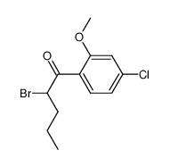 2-bromo-1-(4-chloro-2-methoxyphenyl)pentan-1-one结构式