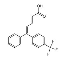 (2E,4Z)-5-Phenyl-5-[4-(trifluoromethyl)phenyl]-2,4-pentadienoic acid Structure