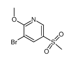 3-Bromo-2-methoxy-5-(methylsulfonyl)pyridine Structure