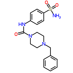 4-Benzyl-N-(4-sulfamoylphenyl)-1-piperazinecarboxamide Structure