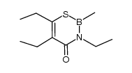 3,5,6-triethyl-2-methyl-2,3-dihydro-4H-1,2,3-thiazaborine-4-one结构式