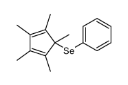 (1,2,3,4,5-pentamethylcyclopenta-2,4-dien-1-yl)selanylbenzene Structure