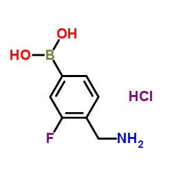 4-(氨基甲基)-3-氟苯基硼酸盐酸盐结构式