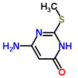 6-Amino-2-methylsulfanyl-pyrimidin-4-ol Structure