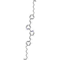 4,4′-bis[2-(4-hexylsulfanylphenyl)vinyl]-2,2′-bipyridine Structure