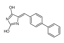 5-[(4-phenylphenyl)methylidene]imidazolidine-2,4-dione Structure