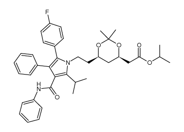 2-((4R,6R)-6-(2-(3-(phenylcarbamoyl)-5-(4-fluorophenyl)-2-isopropyl-4-phenyl-1H-pyrrol-1-yl)ethyl)-2,2-dimethyl-1,3-dioxan-4-yl)acetic acid isopropyl ester图片