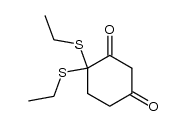 4,4-bis(ethylthio)-1,3-cyclohexanedione结构式