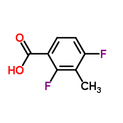 2,4-二氟-3-甲基苯甲酸结构式