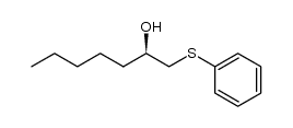 (R)-1-(phenylthio)heptan-2-ol结构式