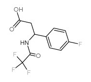 3-(4-氟苯基)-3-[(2,2,2-三氟乙酰基)氨基]丙酸结构式