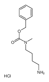 Benzyl (4-aminobutyl)methylcarbamate hydrochloride (1:1) Structure