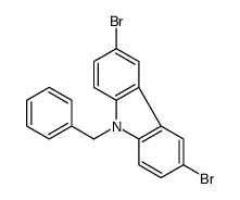 9-苯甲基-3,6-二溴咔唑结构式