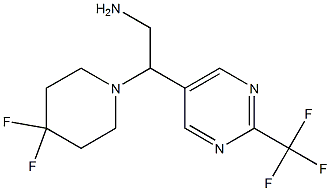 BETA-(4,4-二氟-1-哌啶)-2-(三氟甲基)-5-嘧啶乙胺结构式