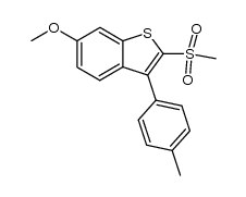 6-methoxy-2-(methylsulfonyl)-3-(p-tolyl)benzo[b]thiophene Structure