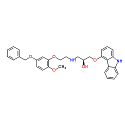 (S)-(-)-5'-苄氧基苯基卡维地洛结构式