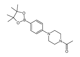 4-(4-乙酰基-1-哌嗪基)苯硼酸频哪醇酯结构式