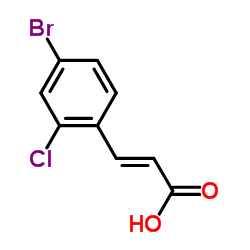 (2E)-3-(4-Bromo-2-chlorophenyl)acrylic acid Structure