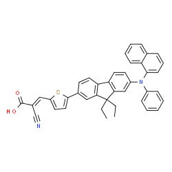 (E)-3-(5-(2-(N-(萘-5-基)-N-苯基氨基)-9,9-二乙基-9H-芴-7-基)噻吩-2-基)-2 -氰基丙烯酸图片