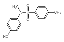 N-(4-羟基-苯基)-4,n-二甲基苯磺酰胺结构式