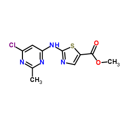 2-[(6-Chloro-2-Methyl-4-pyrimidinyl)amino]-5-thiazolecarboxylic Acid Methyl Ester结构式