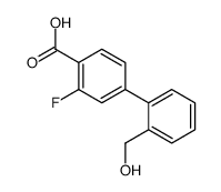 2-fluoro-4-[2-(hydroxymethyl)phenyl]benzoic acid Structure